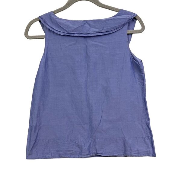 Martin + Osa Womens Silk Blend Tank Top Tiered Square Neckline Lined Blue Size 0 - Picture 4 of 5